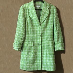 Apt 9 | Neon Lime Green Tweed Coat